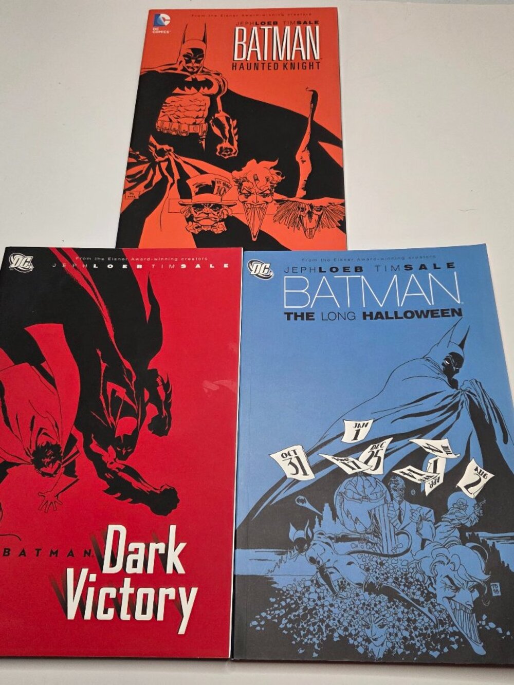 Batman Long Halloween Dark Victory Haunted Knight TPB Lot Jeph Loeb Tim Sale DC